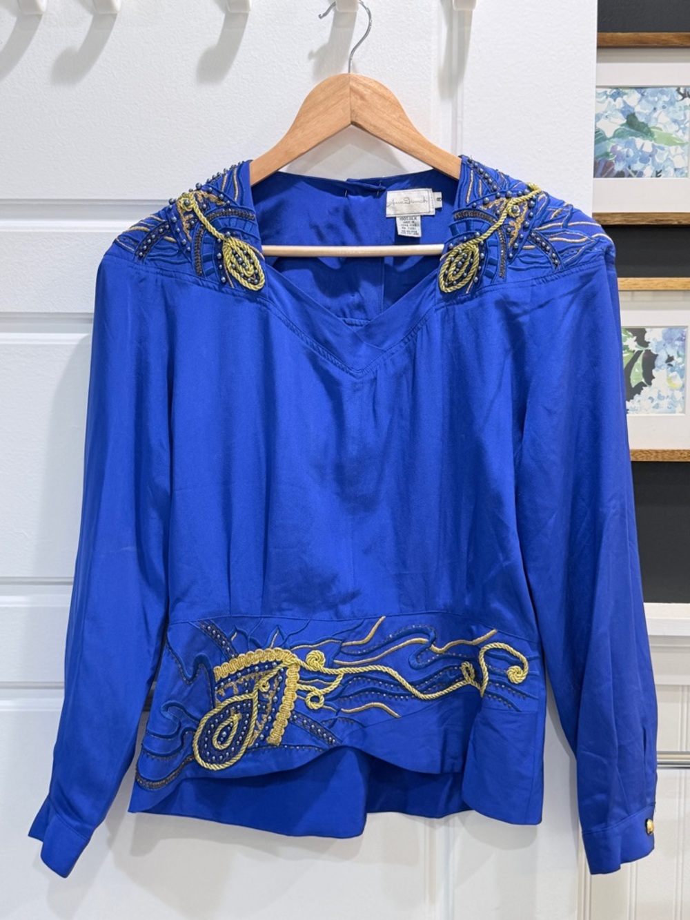 Anne French Silk Peplum Top